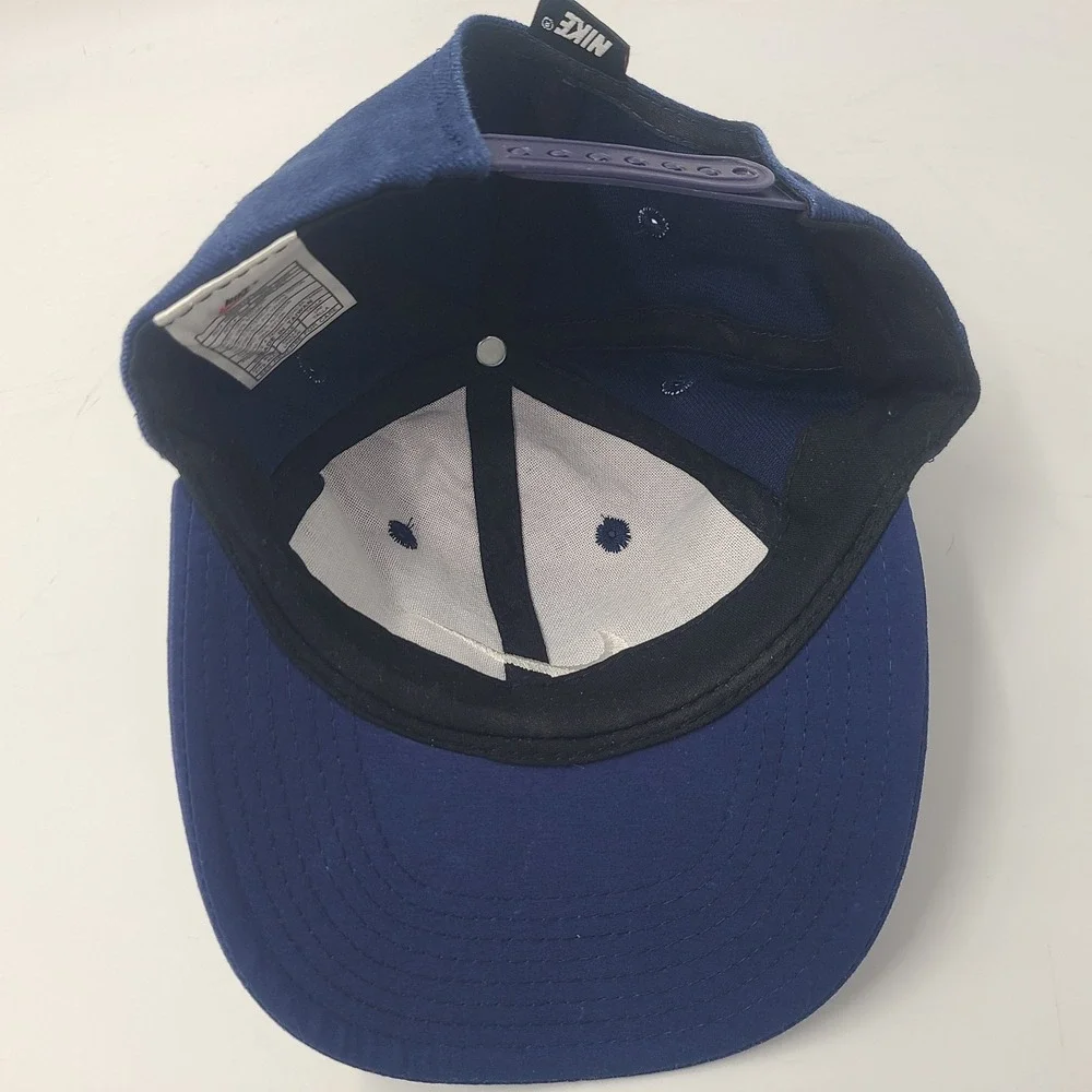Vintage Youth Nike Hat Snapback Blue‎ White Swoosh Logo Cotton Casual Wear Boys